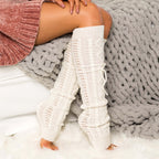 Long Cable-Knit Leg Warmer