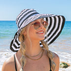 Stripe Bow Accent Sunhat