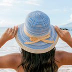Multi-Stripe Bow Accent Sunhat