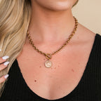 Coin Accent Chain Necklace