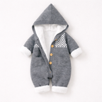 Lira Pink Knit Hooded Baby Suit