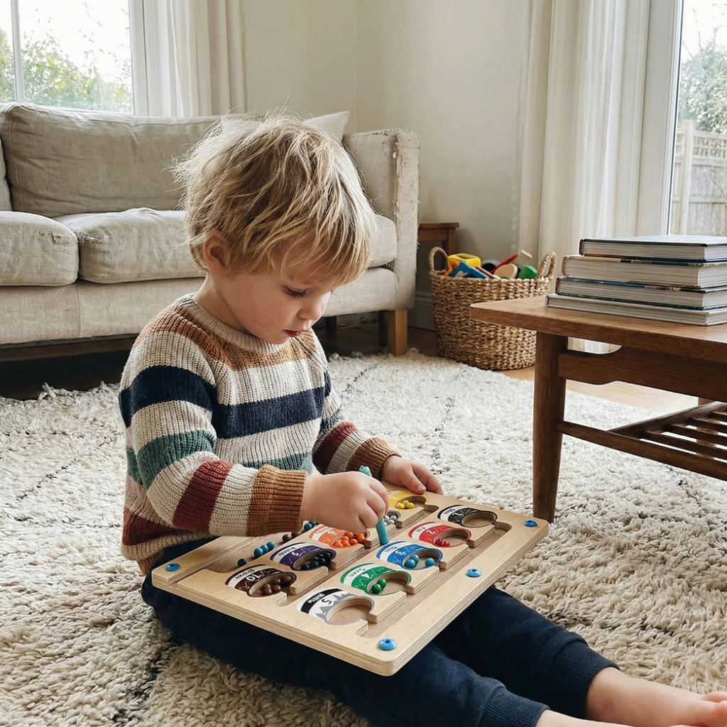 Magnetic Wooden Counting Board with Pen