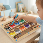 Magnetic Wooden Counting Board with Pen