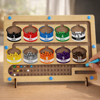 Magnetic Wooden Counting Board with Pen