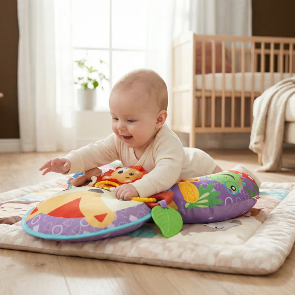 Tummy Time Pillow with Play Ring