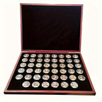 46pcs Replica US Commemorative Coins Collection Set w/ Display Case Gift