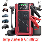 9-in-1 Portable Jump Starter with Air Compressor 12V Car Battery Booster USB LED