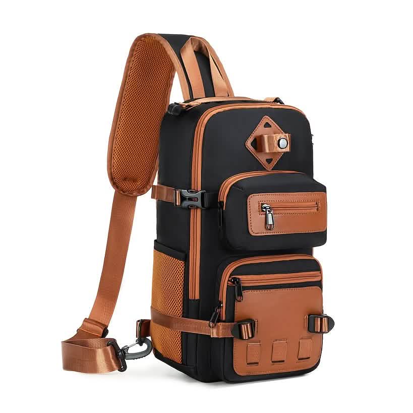 Anti-Theft Sling Bag Men Crossbody Chest Backpack USB Waterproof Travel Bag