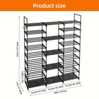 Multi Layers - Shoe Rack Organizer Column Storage Shelf Entryway w/ Hooks