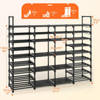 Stackable Shoe Rack Bookshelf Storage Shelf Freestanding Organizer for Entryway