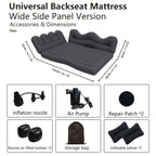 Car Inflatable Mattress Back Seat Bed SUV Travel Air Bed w/ Pump & Pillows