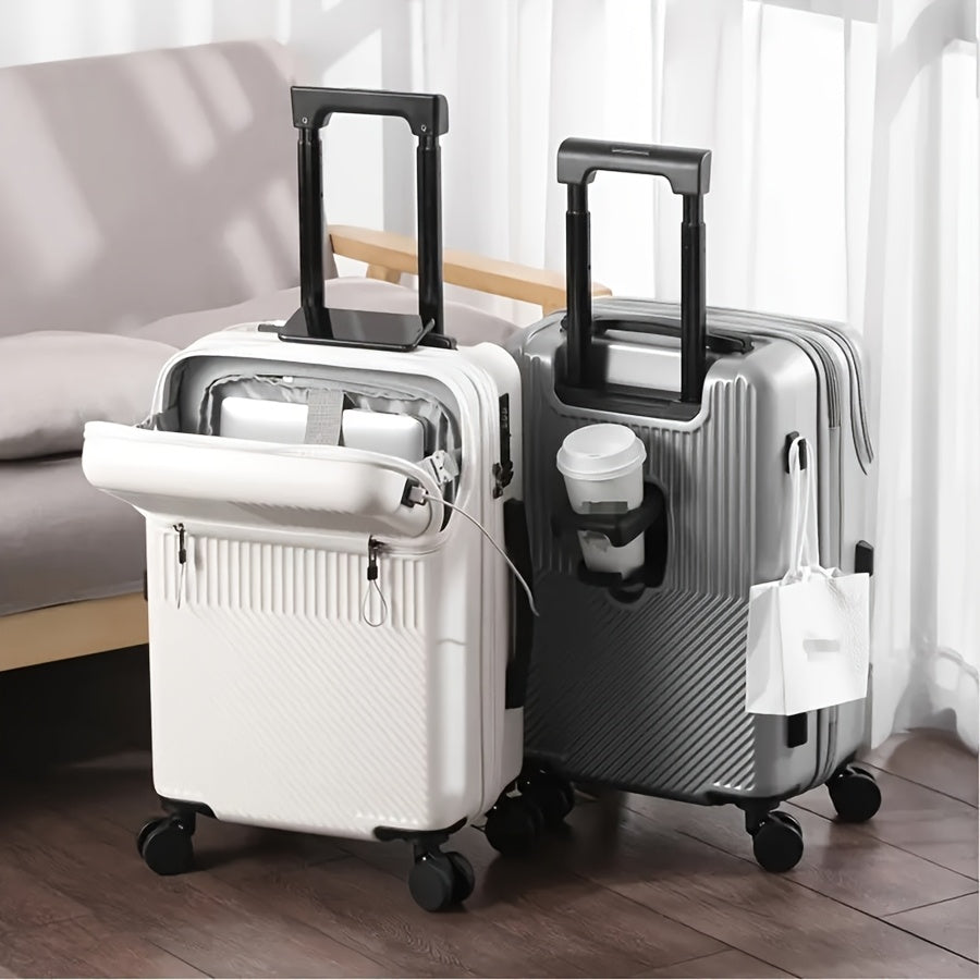 Hard Shell Carry-On Luggage - USB Port, TSA Lock, Spinner Wheels