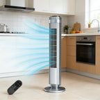 Bladeless Tower Fan - 5 Speeds, 64° Oscillating, Remote & Timer