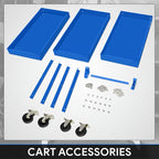 3-Tier Rolling Tool Cart with Wheels, Steel Utility Storage Cart