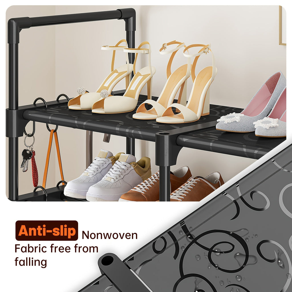 Stackable Shoe Rack Bookshelf Storage Shelf Freestanding Organizer for Entryway