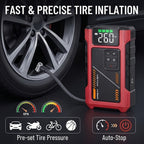 9-in-1 Portable Jump Starter with Air Compressor 12V Car Battery Booster USB LED