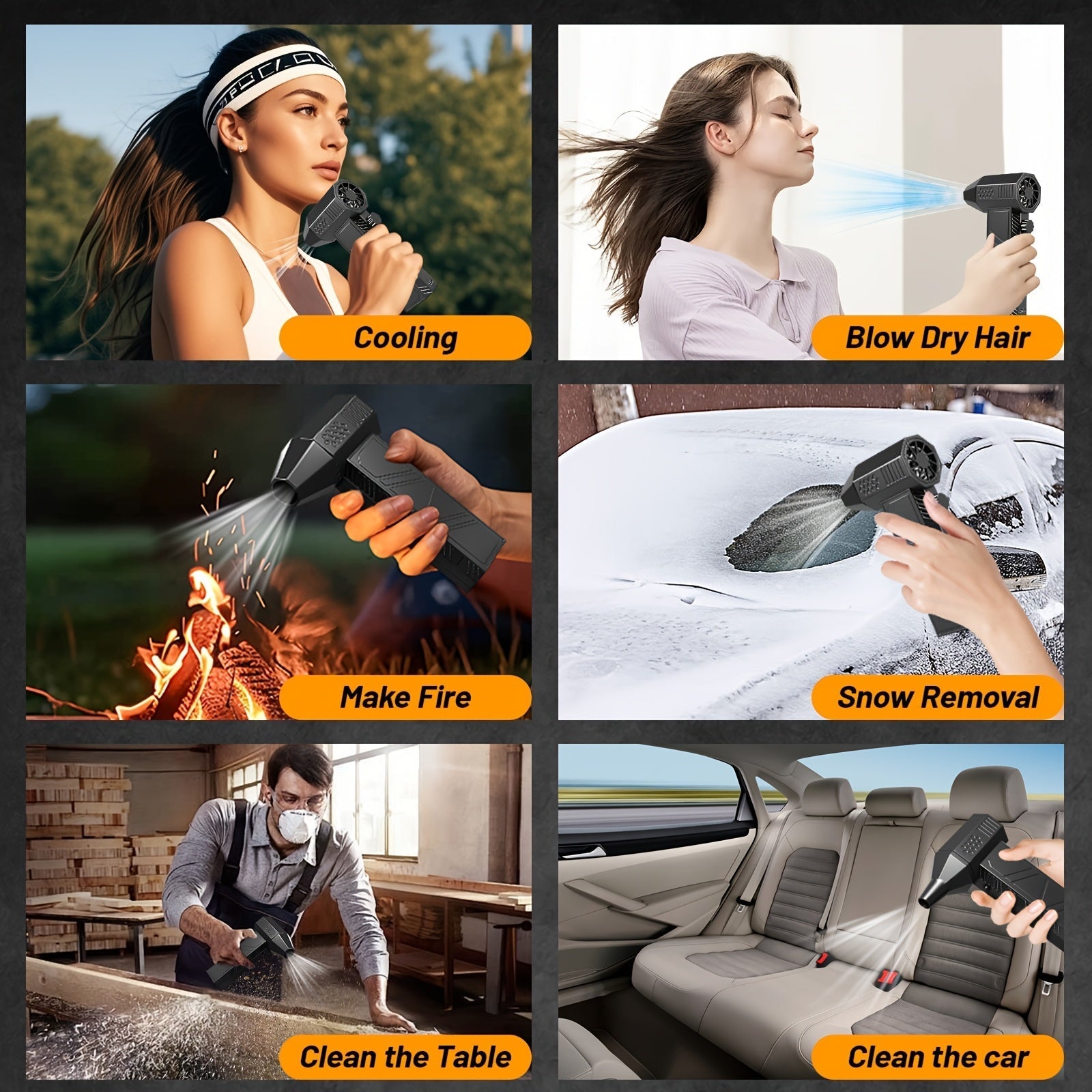 Electric Air Duster - Cordless, Rechargeable, 130,000 RPM