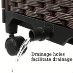 Raised Garden Bed Planter Box w/ Drainage Outdoor Balcony Vegetable Flower