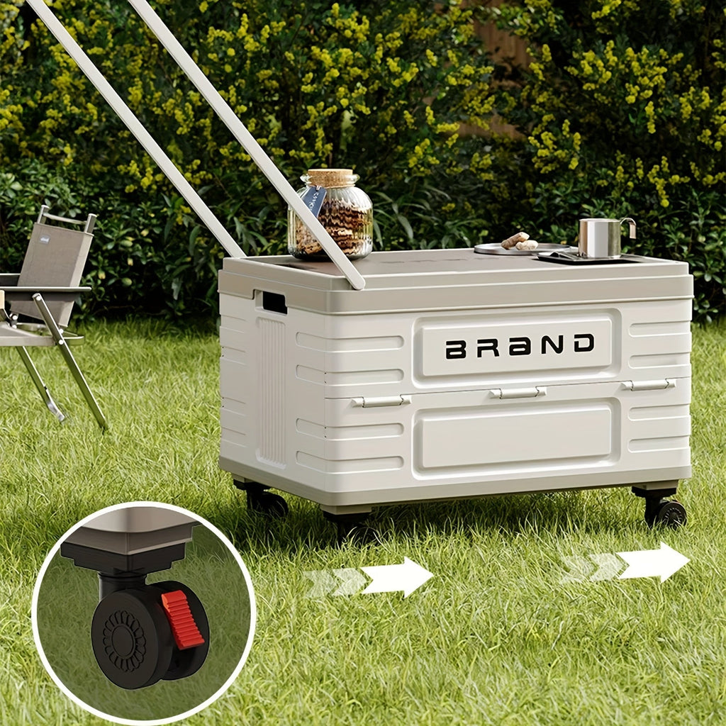 Collapsible Storage Bins Box with Lids And Handle - Portable Plastic Storage