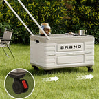 Collapsible Storage Bins Box with Lids And Handle - Portable Plastic Storage
