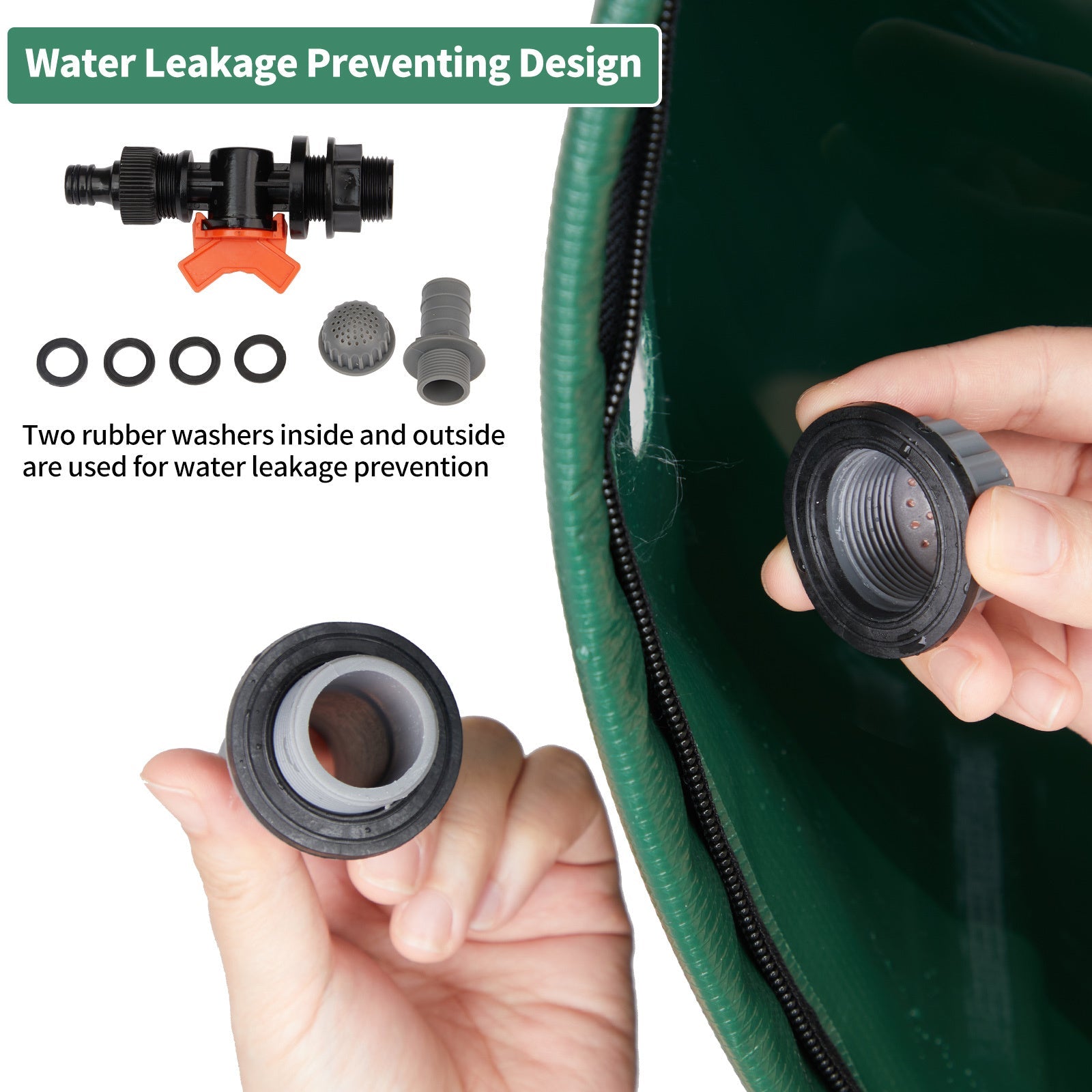 Collapsible Rain Barrel 50 200 Gallon Water Collection Tank Garden Watering
