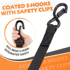 4PCS Retractable Ratchet Tie Down Straps – 10FT Heavy Duty Self-Retracting Cargo Straps for Truck, Trailer & Motorcycle