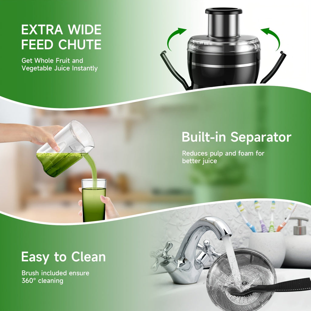 500W Centrifugal Juicer - 3 Speed, Wide Mouth