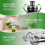 500W Centrifugal Juicer - 3 Speed, Wide Mouth