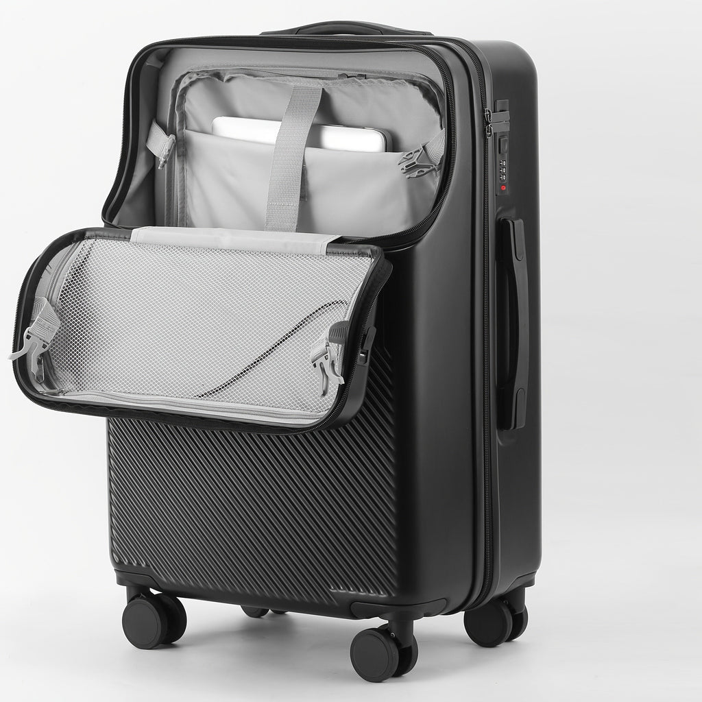 Hard Shell Carry-On Luggage - USB Port, TSA Lock, Spinner Wheels