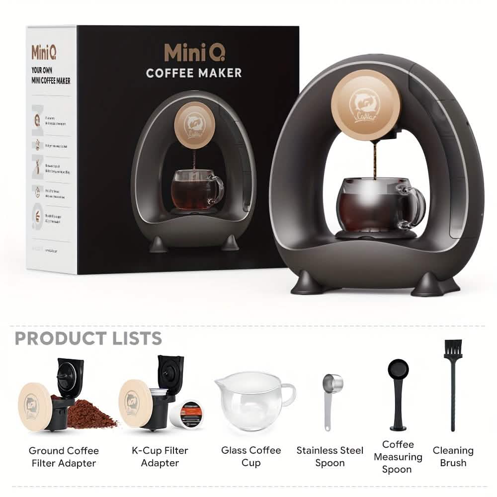 2 in 1 Single Serve Coffee Maker K Cup & Ground Coffee Brewer 4-8 Cup Size