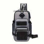 Anti-Theft Sling Bag Men Crossbody Chest Backpack USB Waterproof Travel Bag