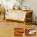 Slim Bamboo Shoe Cabinet with 3 Flip Drawers