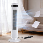 Bladeless Tower Fan - 5 Speeds, 64° Oscillating, Remote & Timer