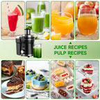 500W Centrifugal Juicer - 3 Speed, Wide Mouth