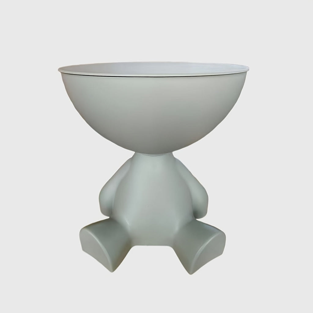 Bear Side Table with Storage – Modern Animal Shaped Nightstand End Table for Bedroom Living Room Patio