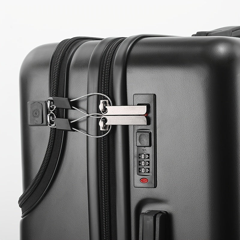 Hard Shell Carry-On Luggage - USB Port, TSA Lock, Spinner Wheels