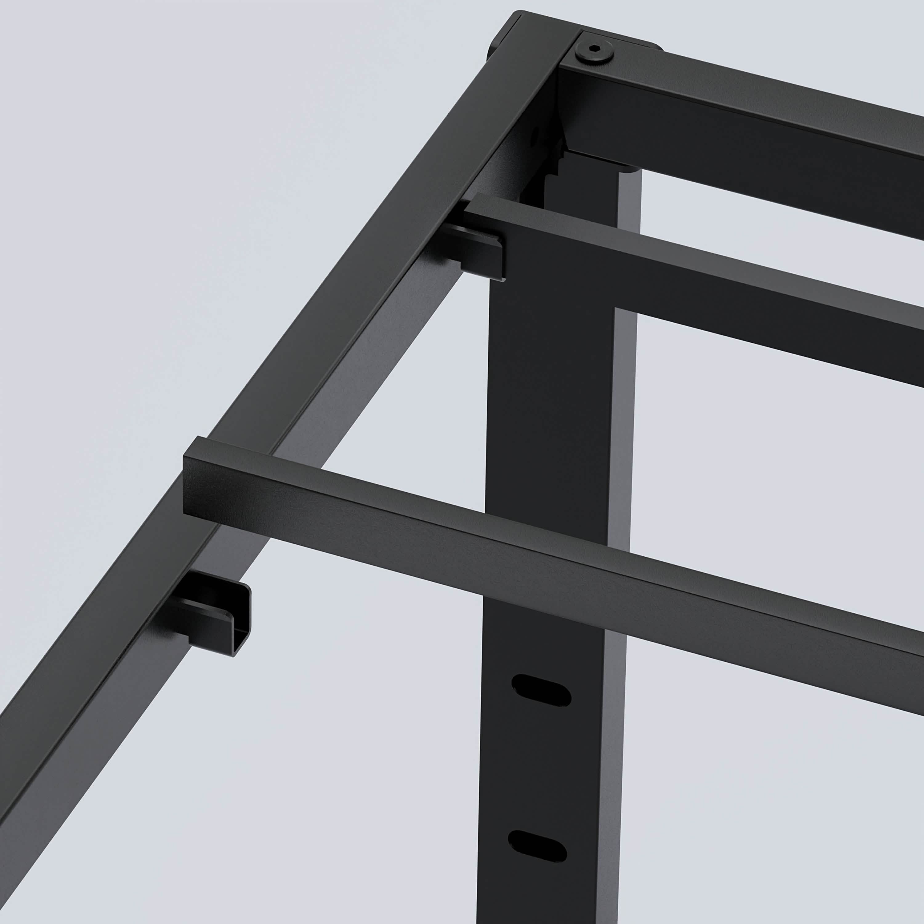 Heavy Duty Metal Bed Frame Platform Mattress Foundation No Box Spring Black