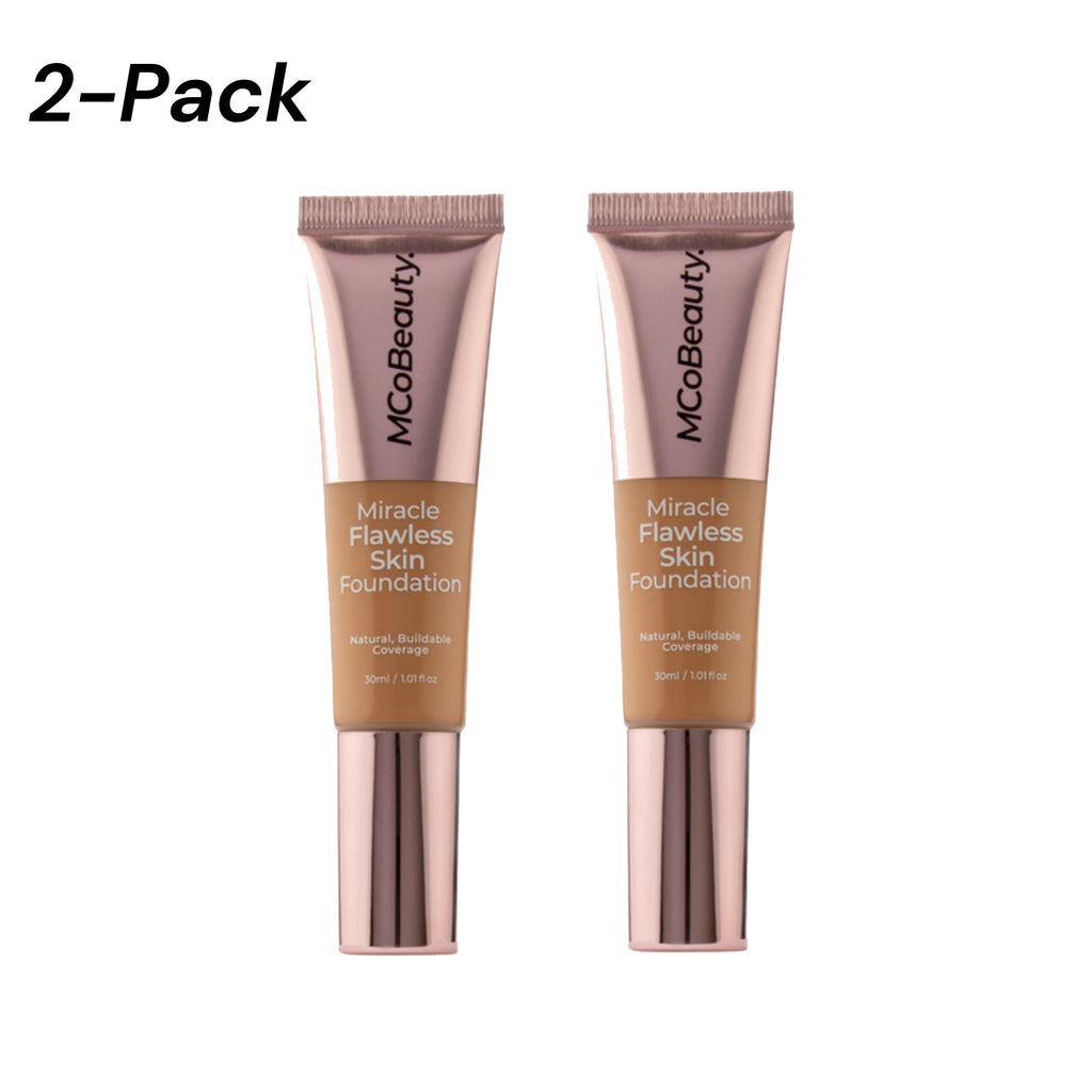 2-Pack MCoBeauty Miracle Flawless Skin Foundation – Medium Warm, 30ml