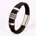 Men's Bracelet Braided Wristband Magnetic Clasp Jewelry