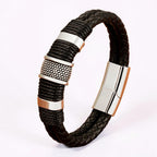 Men's Bracelet Braided Wristband Magnetic Clasp Jewelry