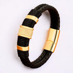 Men's Bracelet Braided Wristband Magnetic Clasp Jewelry