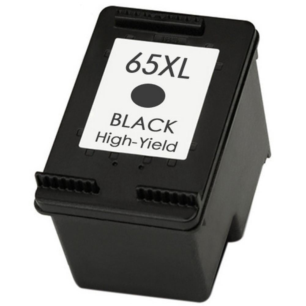 Remanufactured Ink Cartridge for HP DeskJet 3755, DeskJet 2655, ENVY 5055, Amp 100 - Black (HP 65XL)