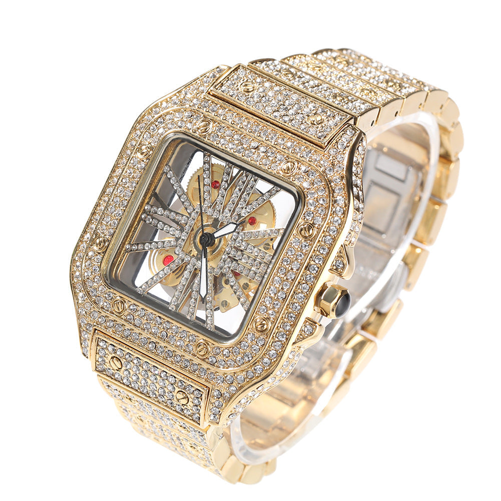 Hip-Hop Skeleton Square Watch