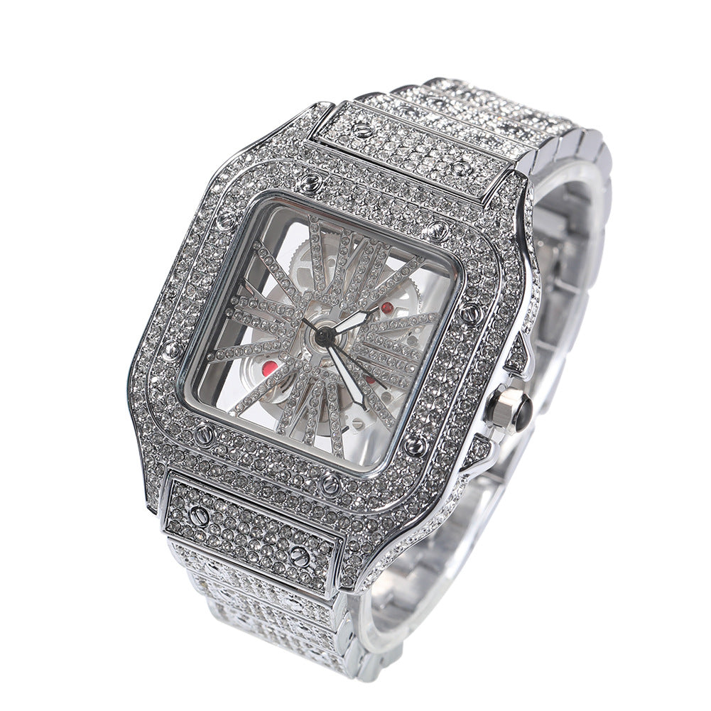 Hip-Hop Skeleton Square Watch