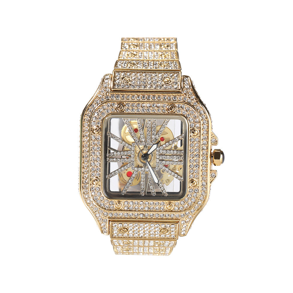 Hip-Hop Skeleton Square Watch