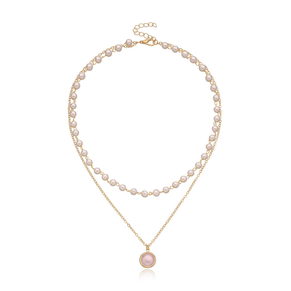 Chain Pearl Choker Necklace