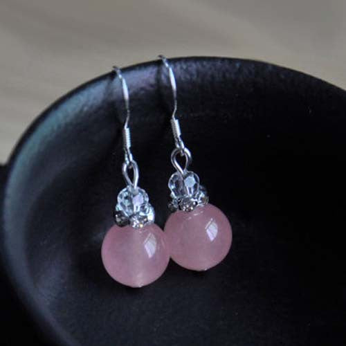 Natural Jadeite Bead Earrings