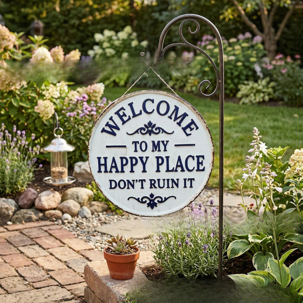 Funny Garden Metal Sign – Vintage Decor