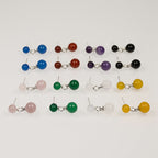 Multicolor Natural Agate Raw Stone Earrings
