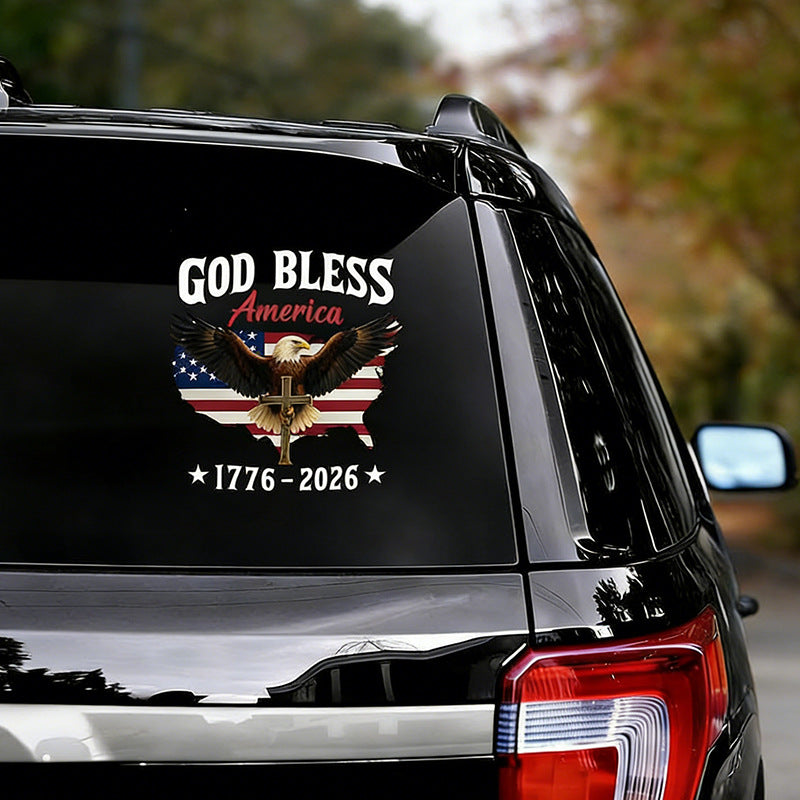 Celebrate 250 Years of Freedom – USA Patriotic Car Decal 1776–2026